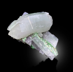 Pink Kunzite, Green Tourmalines, Quartz Crystals, Kunzite Specimen, Kunzite Tourmaline, Raw Kunzite, Kunzite with Tourmalines, 1985 g