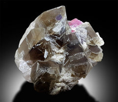 Bicolor Tourmaline Crystals with Lepidolite and Smoky Quartz from Paproke Afghanistan - 810 g , 135*96 mm