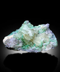 Green Tourmaline Crystals Cluster With Quartz and Lepidolite Mineral Specimen From Afghanistan - 3910 gram