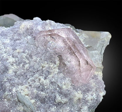 Pink Morganite Specimen, Morganite with Quartz, Morganite with Lepidolite, Morganite Crystals, Pink Lepidolite, Quartz crystals, 459 gram