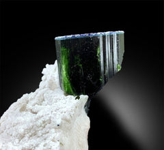 Blue Cap Tourmaline with Albite Mineral, Natural Tourmaline, Tourmaline Rough, Tourmaline Specimen From Paproke 580 Gram