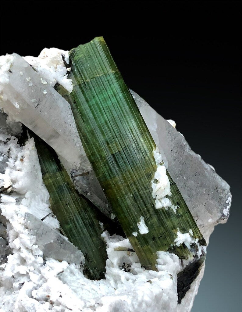 Top Grade Tourmaline Specimen, Tourmaline with Quartz, Tourmaline Crystal, Green Tourmaline, Mineral Specimen, 4385 g, 215*142 mm