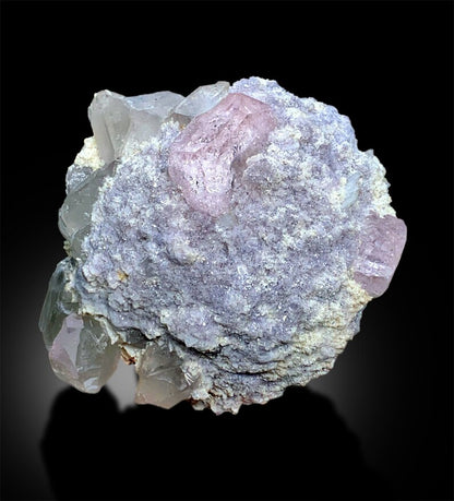Pink Morganite Specimen, Morganite with Quartz, Morganite with Lepidolite, Morganite Crystals, Pink Lepidolite, Quartz crystals, 459 gram
