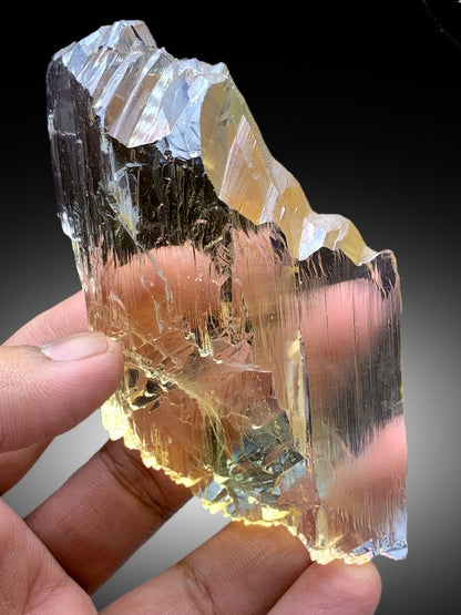 Exquisite Yellow Triphane Kunzite with Complex Terminations, Raw Kunzite Stone, Kunzite Specimen, Kunzite from Afghanistan - 254 gram