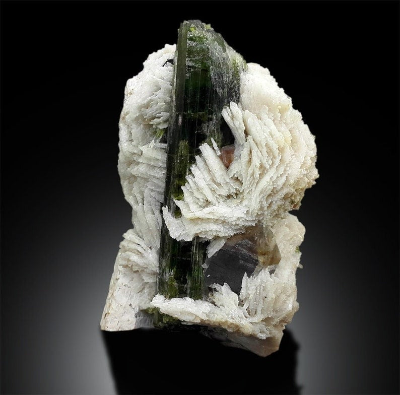 Tourmaline Crystal with Topaz Smokey Quartz and Feldspar, Tourmaline Combo Specimen, Rare Minerals, Mineral Specimen, 538 g
