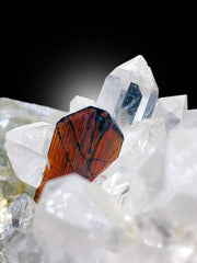 Rare Red Brookite With Quartz and Chlorine Quartz Cluster Mineral Specimen From Baluchistan Pakistan - 1540 gram