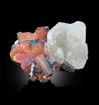 Tantalite Crystals on Quartz, Red Tantalite Specimen, Tantalite Crystals Cluster, Rare Mineral, Rare Crystal, Rare stone, Raw Crystals, 66 g