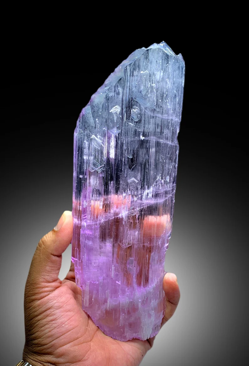 Musuem Grade Natural Pink Color Kunzite with Complex Mountain Shape Terminations, Kunzite Specimen, Kunzite from Afghanistan - 553 gram