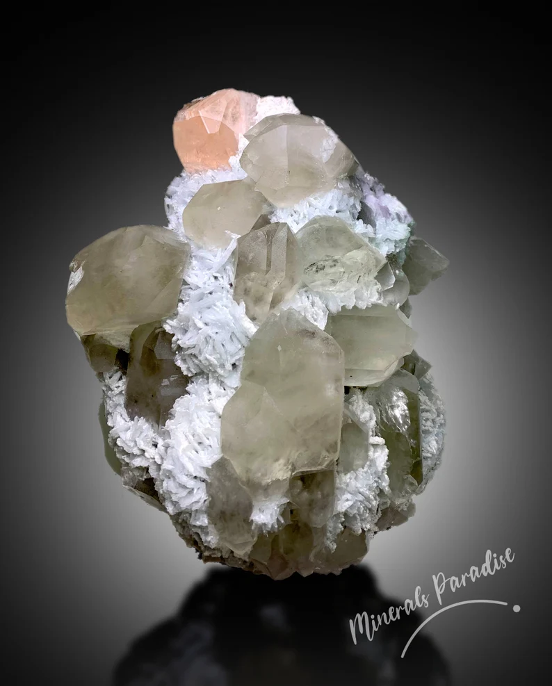 Natural Morganite Specimen with Tourmalines Cleavlandite Albite and Quartz from Afghanistan, Morganite Specimen, Morganite For Sale 2566 g