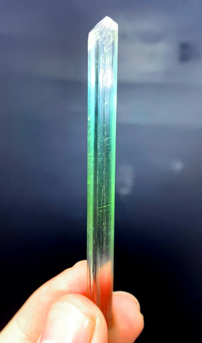 Natural Terminated Tricolor Tourmaline Crystal From Paproke Afghanistan - 33.05 cts
