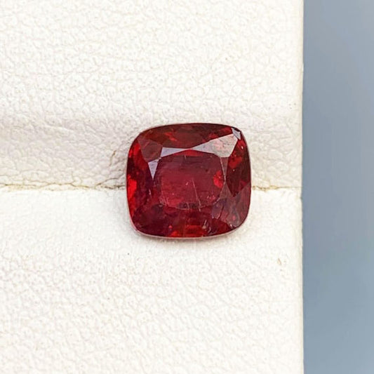 Deep Red Spinel Loose Gemstone, Ruby Red Spinel Gemstone For Ring Making, Faceted Spinel For Jewelry Making, Burma Spinel, 1.8 Carat