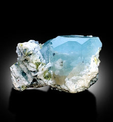 Aquamarine Specimen, Terminated Aquamarine Crystals with Cleavlandite Albite, Natural Aquamarine, Mineral Specimen, Raw Gemstone, 258 gram