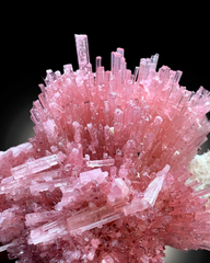 Natural Pink Color Tourmaline Crystals Cluster, Tourmaline Bunch, Tourmaline on Matrix, Tourmaline Specimen from Skardu Pakistan - 190 gram