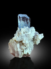 Terminated Blue Aquamarine With Albite and Quartz Specimen From Shigar Valley SKardu Pakistan - 45 gram