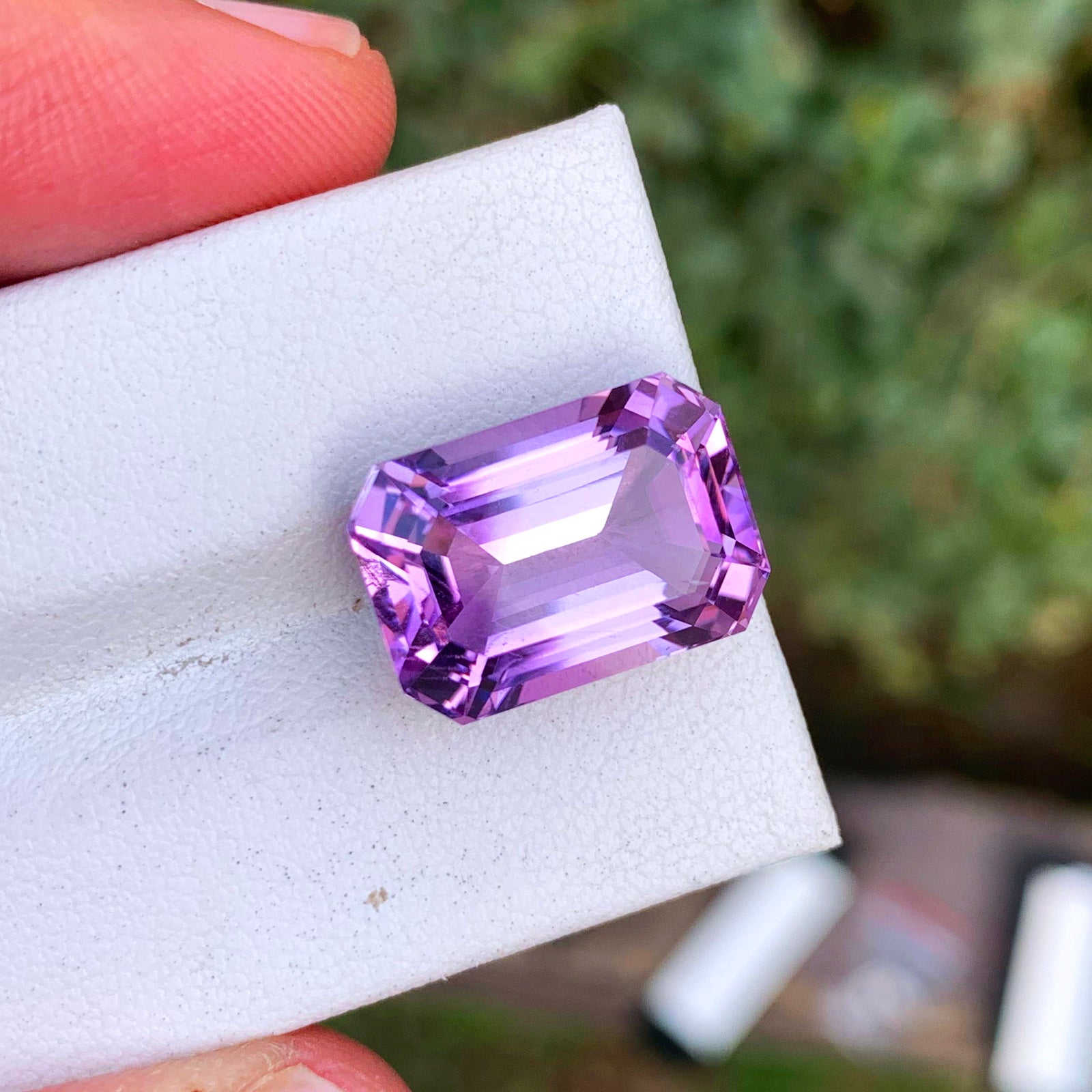 Emerald Cut Amethyst Gemstone, Purple Amethyst Stone For Jewelry