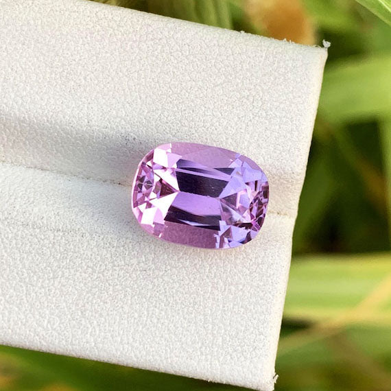Lilac Kunzite Loose Gemstone For Anniversary Ring, Faceted Kunzite Gemstone For Ring Making, Natural Pink Kunzite Flawless Gemstone, 7 CT