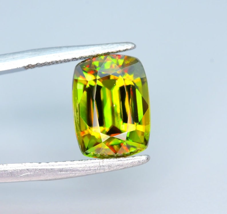 Sphene Gemstone, Sphene cut stone, Fire Sphene, Titanite Sphene Gemstone, Sphene Jewellery, Engagement Ring - 4.35 cts