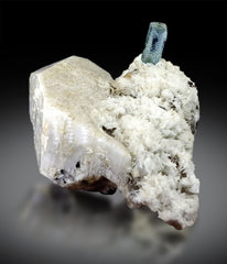 Aquamarine Crystal with Topaz , Albite and Feldspar from Shigar Pakistan - 634 g , 122*87 mm