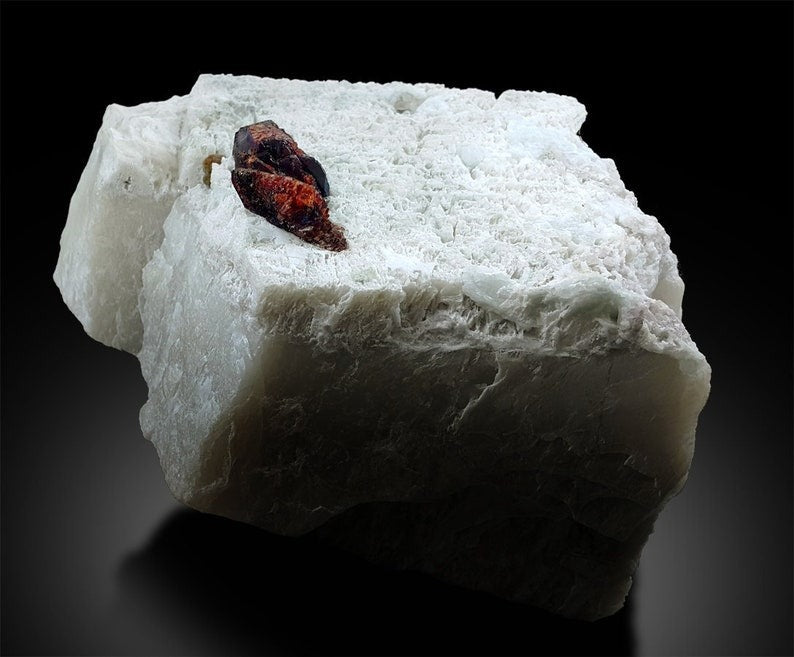 Red Tantalite with Microlite on Feldspar, Tantalite Crystal, Tantalite Stone, Mineral Specimen from Afghanistan - 1419 g