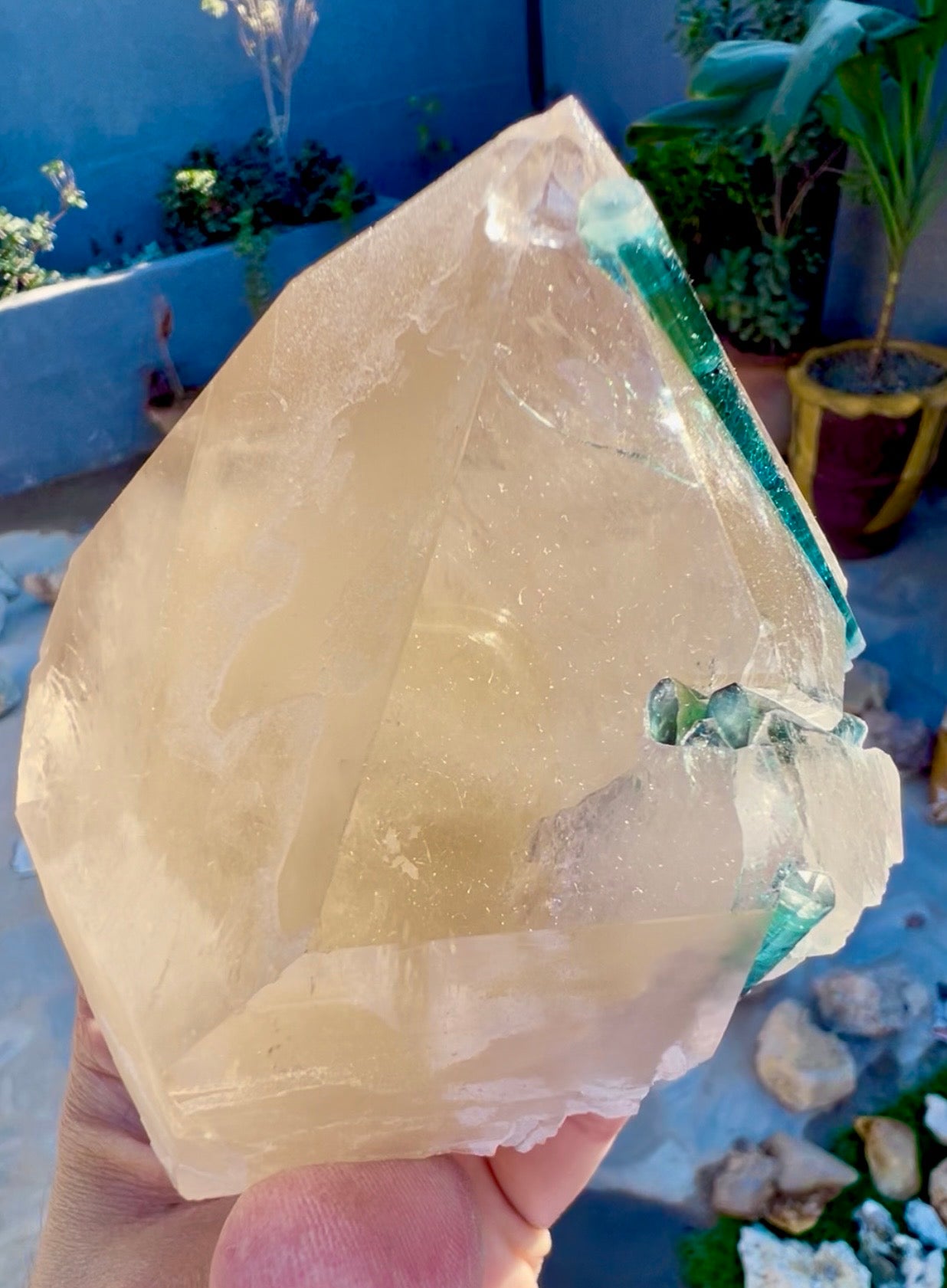 Indicolite Tourmaline on Smoky Quartz from Afghanistan, 677 gram