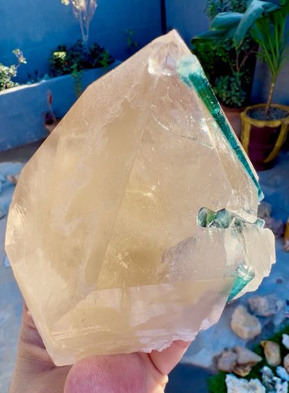 Indicolite Tourmaline on Smoky Quartz from Afghanistan, 677 gram