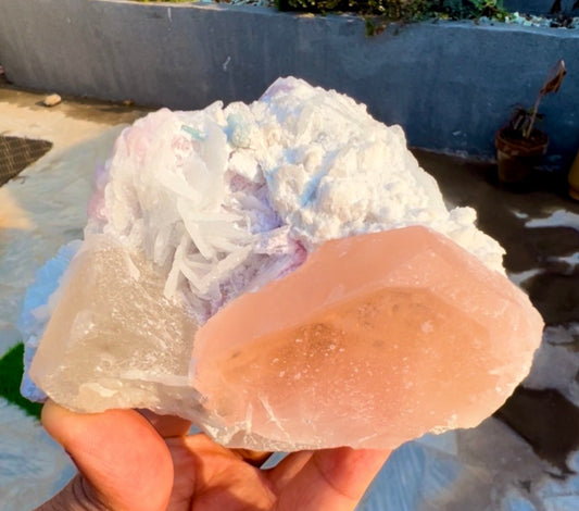 Morganite with Lepidolite, Quartz and Cleavlandite albite specimen from Afghanistan, 406 gram