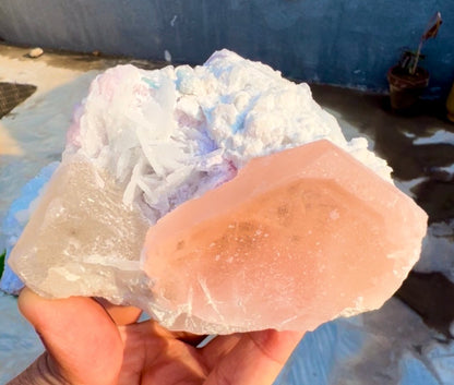Morganite with Lepidolite, Quartz and Cleavlandite albite specimen from Afghanistan, 406 gram