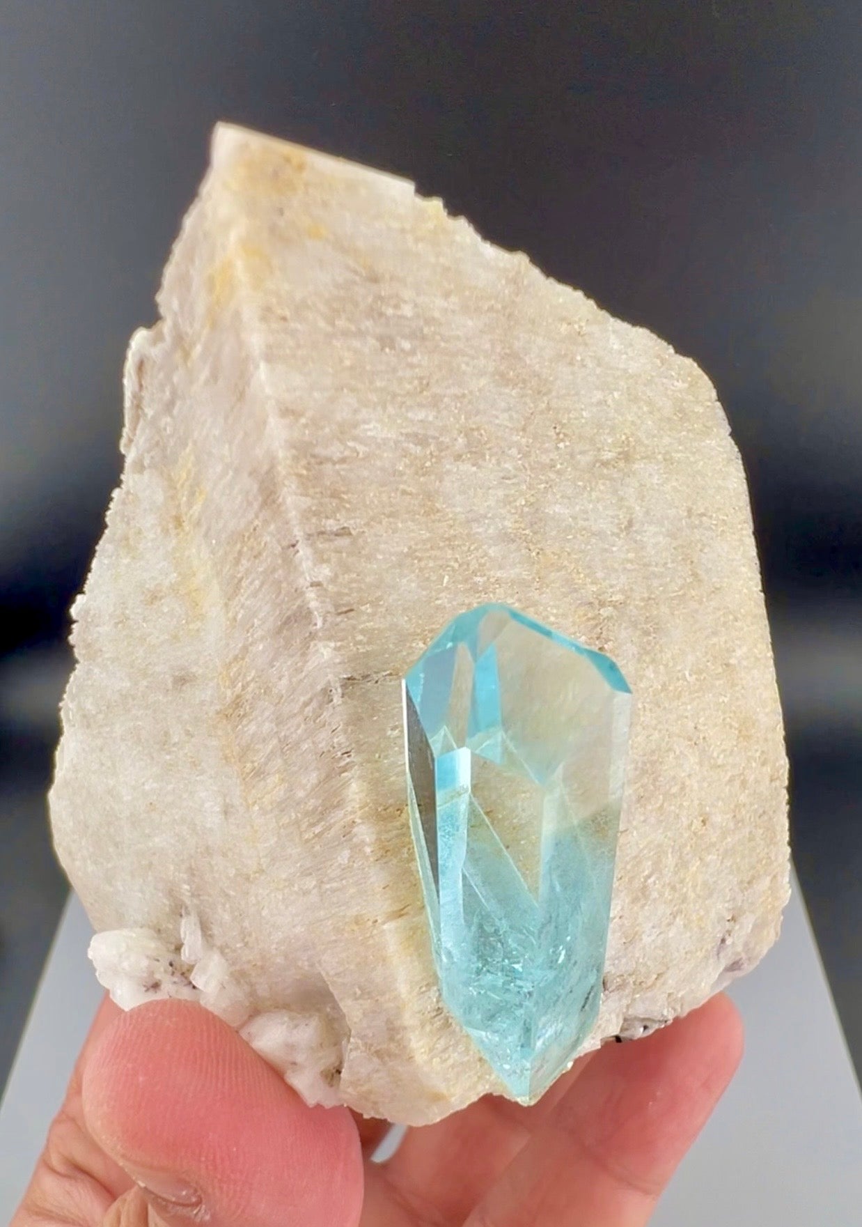 Aquamarine on Feldspar from Pakistan, 375 gram