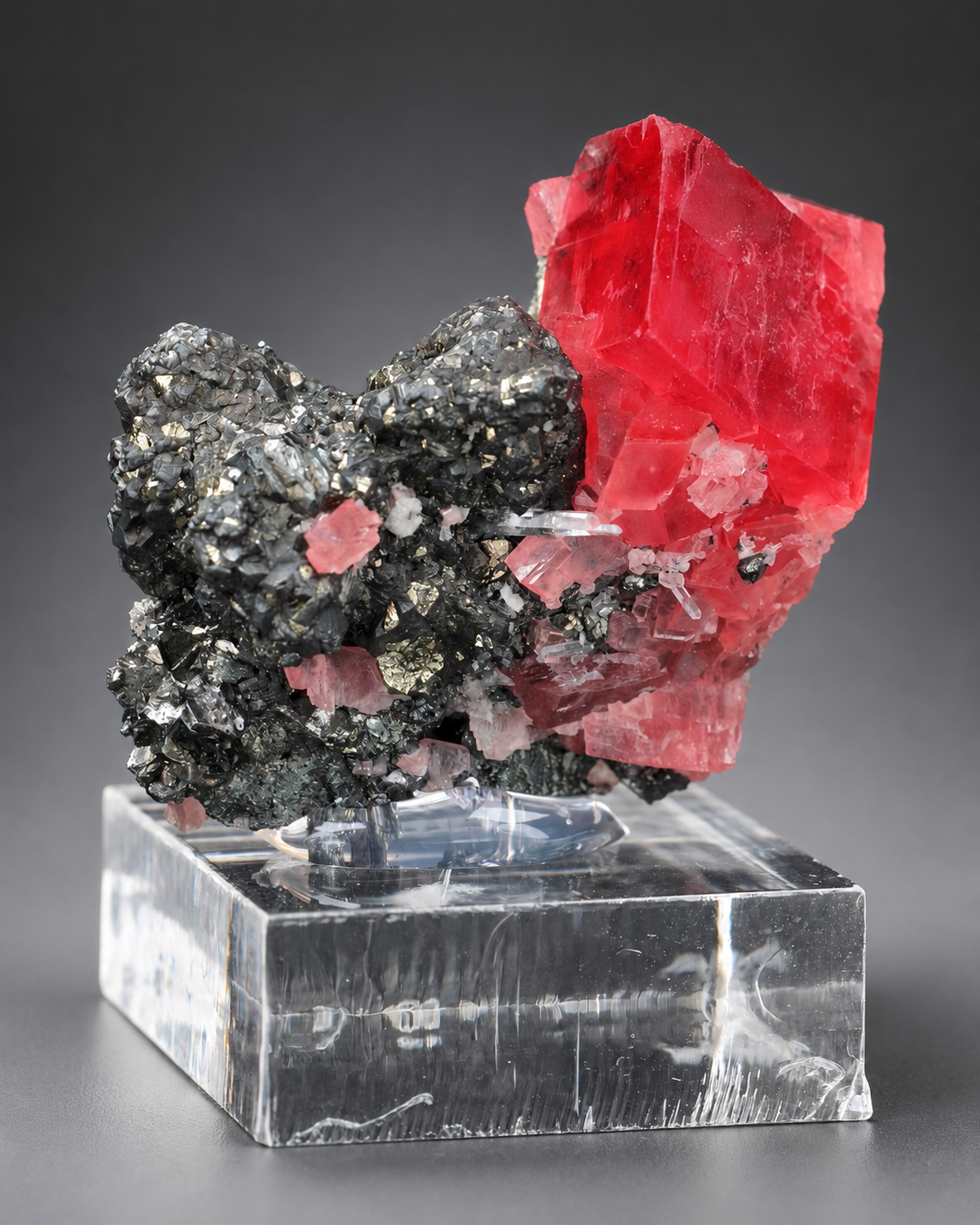 Rhodochrosite with Tetrahedrite – Sweet Home Mine, Colorado, USA – Raspberry Pocket