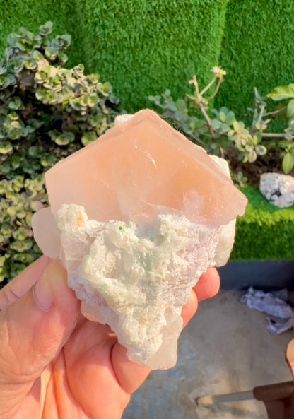 Morganite with Kunzite, Lepidolite and Quartz from Afghanistan, 154 gram