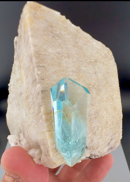 Aquamarine on Feldspar from Pakistan, 375 gram