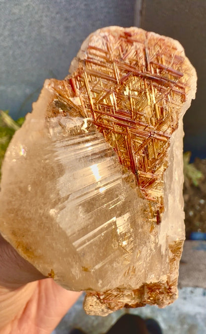 Sagenite Rutile on Quartz Crystal Specimen, Pakistan, 199 gram