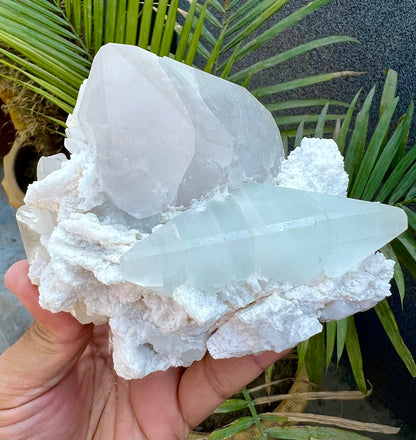 Blue Topaz with Quartz and Albite from Paprok, 922 Gram