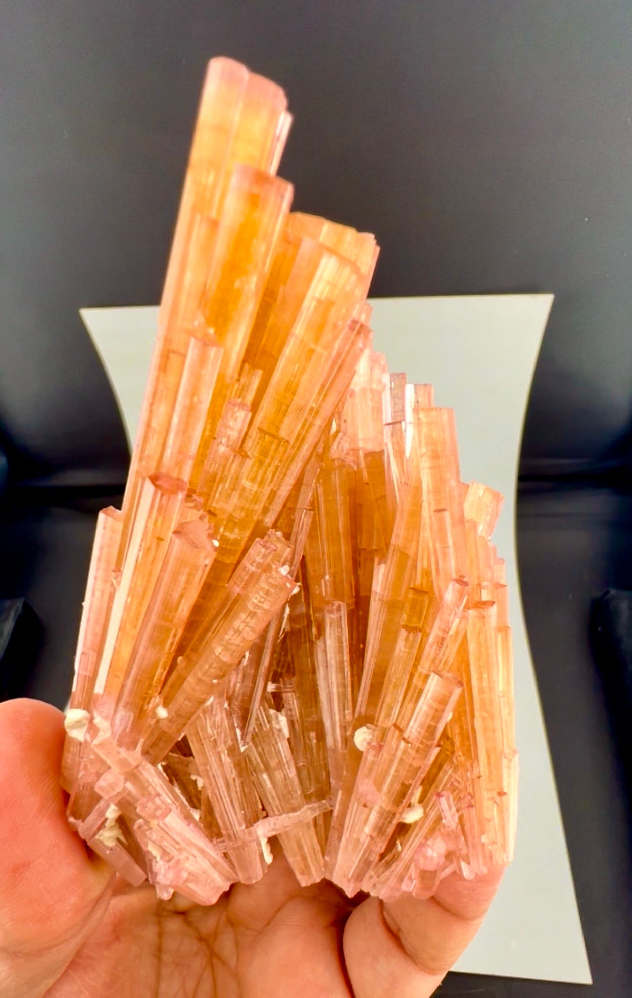 Orange Tourmaline Crystals Cluster , 224 gran