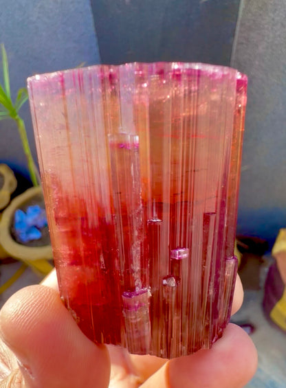 Red Tourmaline crystal from Afghanistan, 128 gram