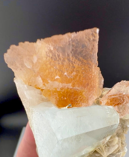 Pink Fluorite with Aquamarine and Mica from Pakistan, 159 gram