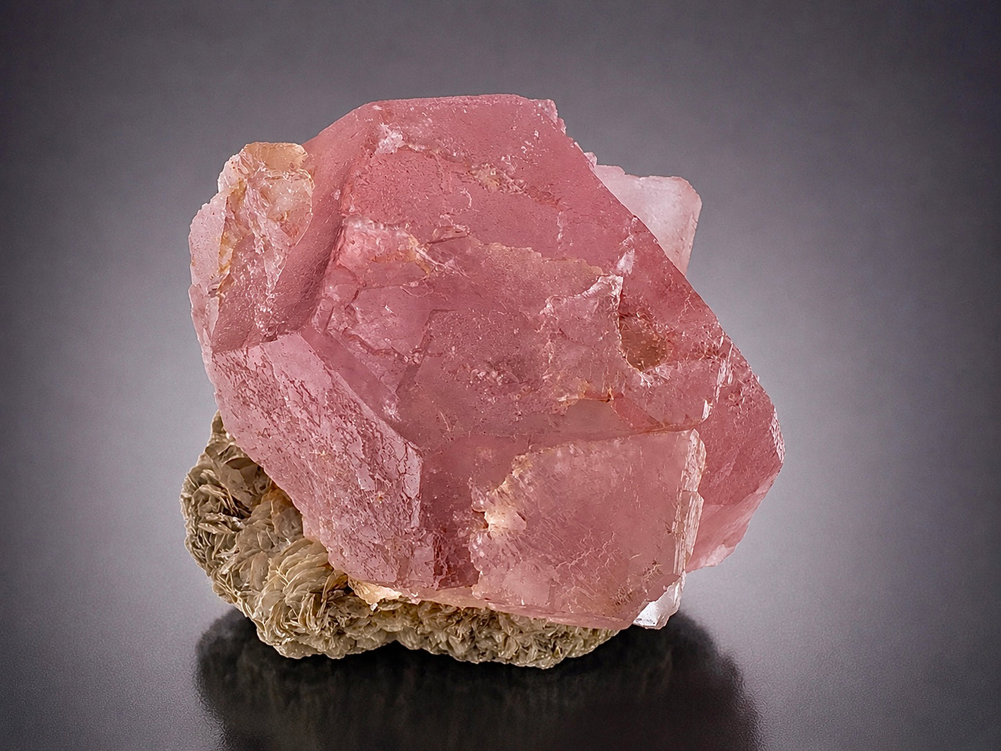 Pink Fluorite on Mica from Pakistan, 1127 gram