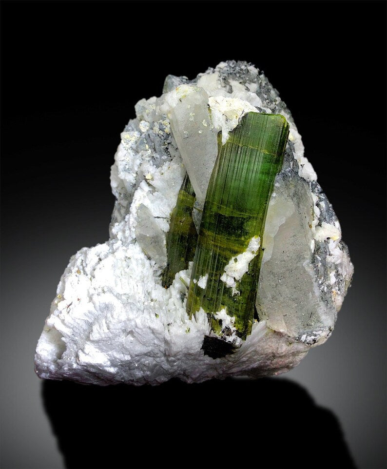 Top Grade Tourmaline Specimen, Tourmaline with Quartz, Tourmaline Crystal, Green Tourmaline, Mineral Specimen, 4385 g, 215*142 mm