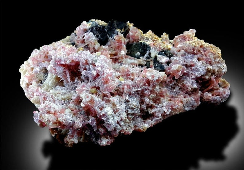 Tourmaline Crystals with Herderite and Lepidolite Mica, Tourmaline Specimen, Rare Herderite, Mineral Specimen, Paprok Tourmaline, 1433 g