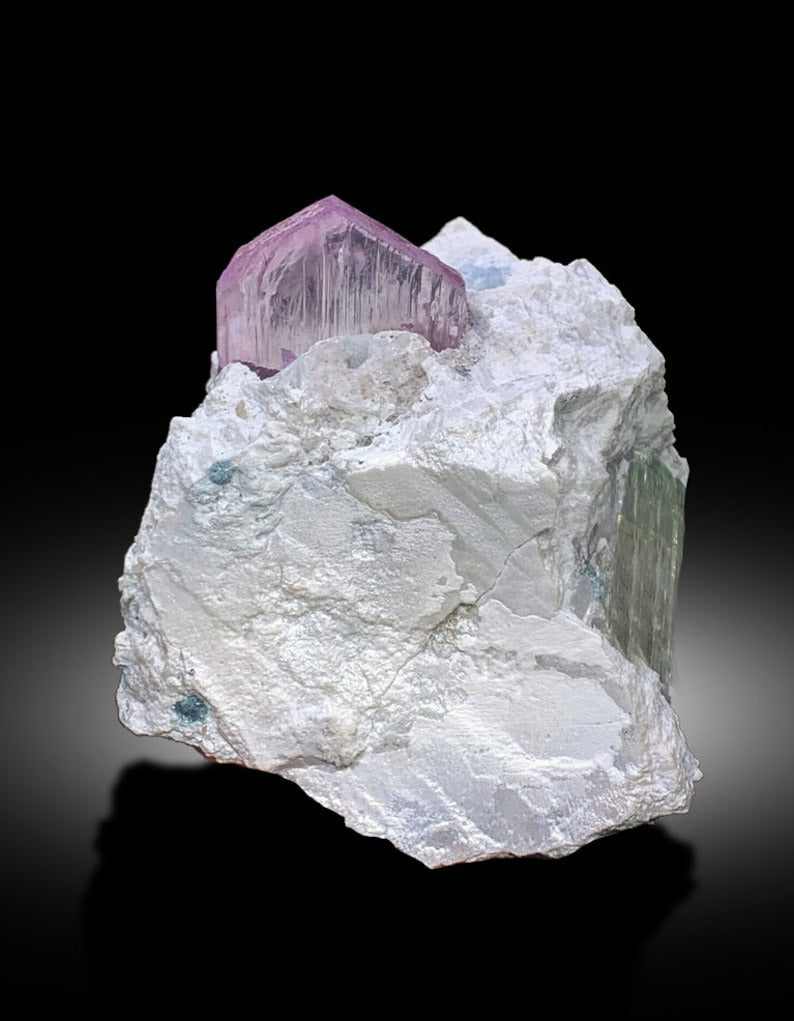 Pink Kunzite Specimen, Pink Kunzite crystal on matrix, Natural Kunzite, Kunzite stone, Mineral Specimen, Raw Kunzite, Raw Gemstone, 466 gram