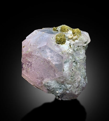 Pink Morganite with Green Tourmalines, Morganite Specimen, Morganite Crystal, Tourmaline Crystal, Mineral Specimen, Raw Gemstone, 87 gram