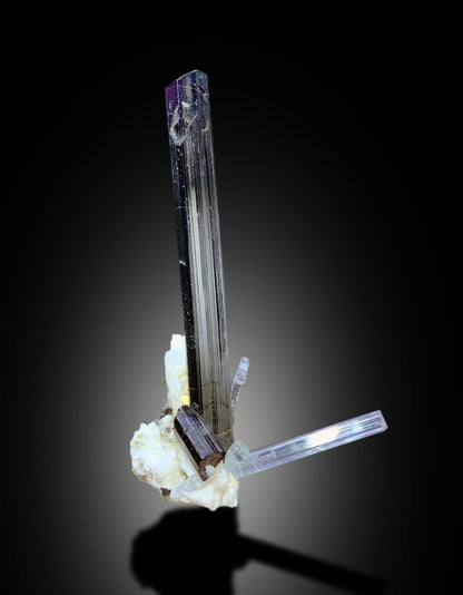 Natural Schorl Tourmaline With Aquamarines and Albite From Shigar Valley Skardu Pakistan - 18 gram