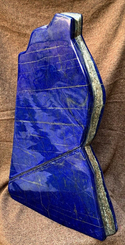 Lapis Lazuli Tumble , Huge Lapis Lazuli Free form tumble Made in Afghanistan, Real Blue Ultramarine, Handmade NO dye Lapis Tumble Home Decor