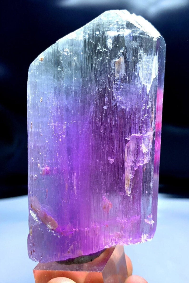Natural Bicolor Kunzite Crystal, Kunzite Stone, Kunzite Specimen, Raw Mineral, Kunzite Crystal from Afghanistan - 291 gram