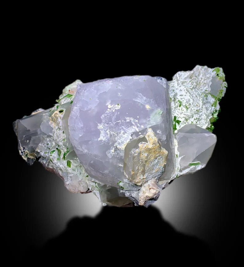 Pollucite With Kunzite Green Tourmalines Quartz and Albite Combine Specimen From Afghanistan - 4270 gram