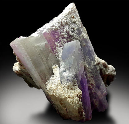 Bicolor Kunzite Specimen with Lepidolite from Nuristan Afghanistan - 1077 g , 144*123*78 mm
