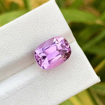 Lilac Kunzite Loose Gemstone For Anniversary Ring, Faceted Kunzite Gemstone For Ring Making, Natural Pink Kunzite Flawless Gemstone, 7 CT