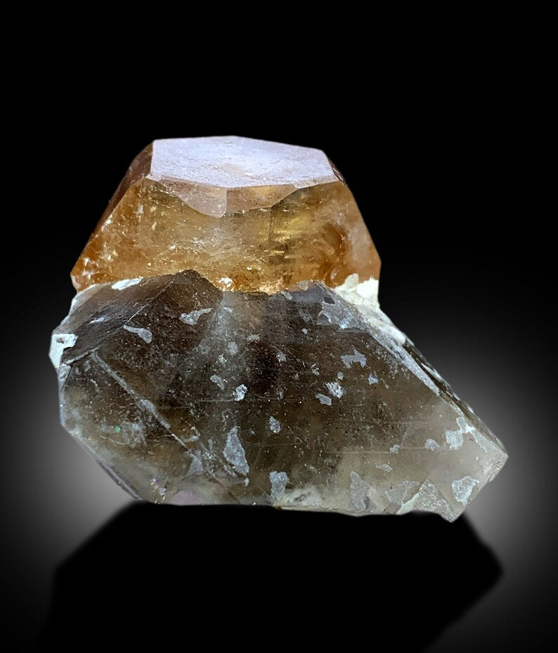 Natural Terminated Topaz Crystal With Smoky Quartz From Skardu Pakistan - 50 gram