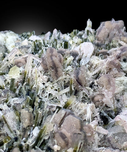 Bicolor Tourmalines With Lepidolite and Smoky Quartz Mineral Specimen From Afghanistan - 923 gram