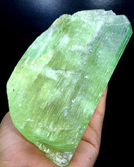 Bicolor Kunzite Crystal, Green Kunzite var Hiddenite Crystal, Natural Hiddenite Kunzite Specimen, Raw Kunzite From Afghanistan - 1518 gram